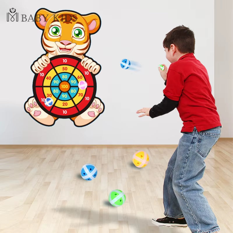 Montessori Dart Board Target Sports Game Toys for Children 4 to 6 Years Old Outdoor Toy Child Indoor Girls Sticky Ball Boys Gift