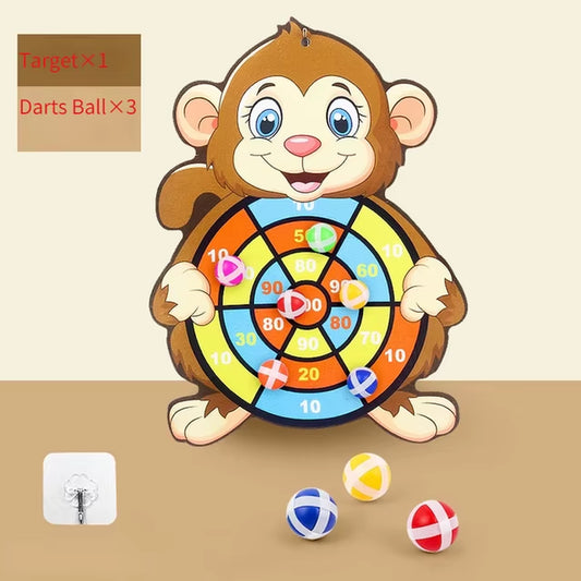 Montessori Dart Board Target Sports Game Toys for Children 4 to 6 Years Old Outdoor Toy Child Indoor Girls Sticky Ball Boys Gift