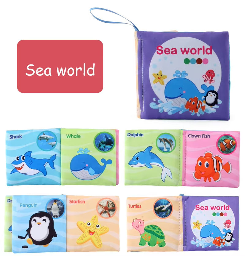 0-12 Months Baby Cloth Book Intelligence Development Soft Learning Cognize Reading Books Early Educational Toys Readings