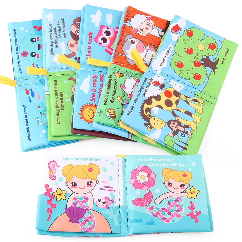 0-12 Months Baby Cloth Book Intelligence Development Soft Learning Cognize Reading Books Early Educational Toys Readings