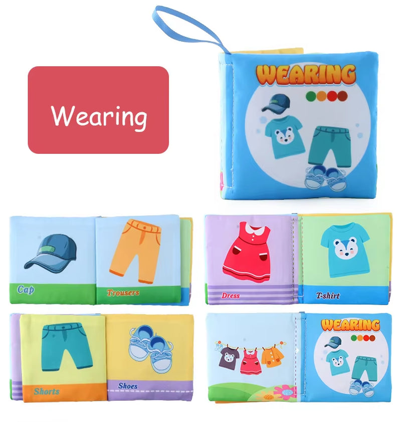 0-12 Months Baby Cloth Book Intelligence Development Soft Learning Cognize Reading Books Early Educational Toys Readings